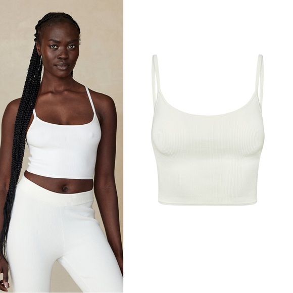 Monday Swimwear Tops - Monday Swimwear Beverly Hills Knitwear Cami Top in White